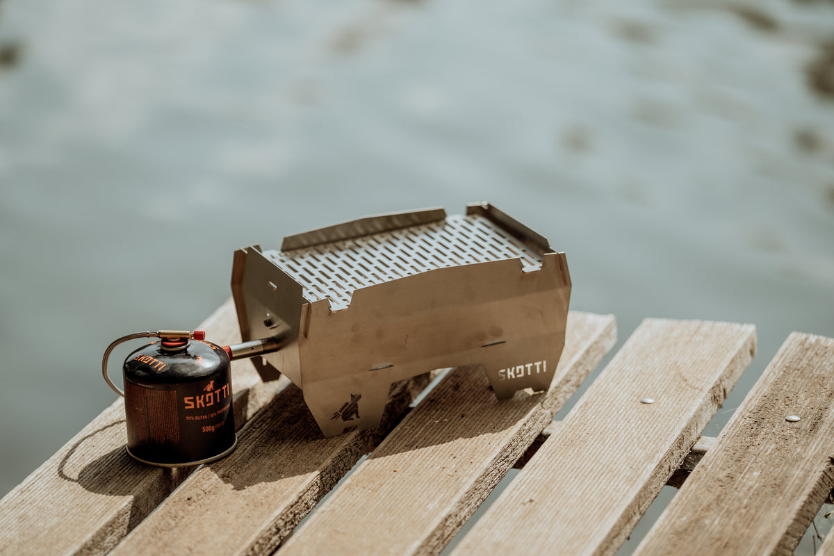 Mobiler Gasgrill SKOTTI aus Edelstahl